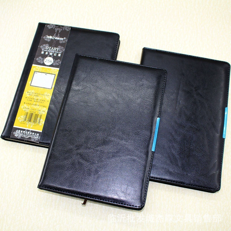 Xibo 25K 18K Блокнот для офиса из искусственной кожи Черный кожаный блокнот Кожаный блокнот Рабочие заметки 93