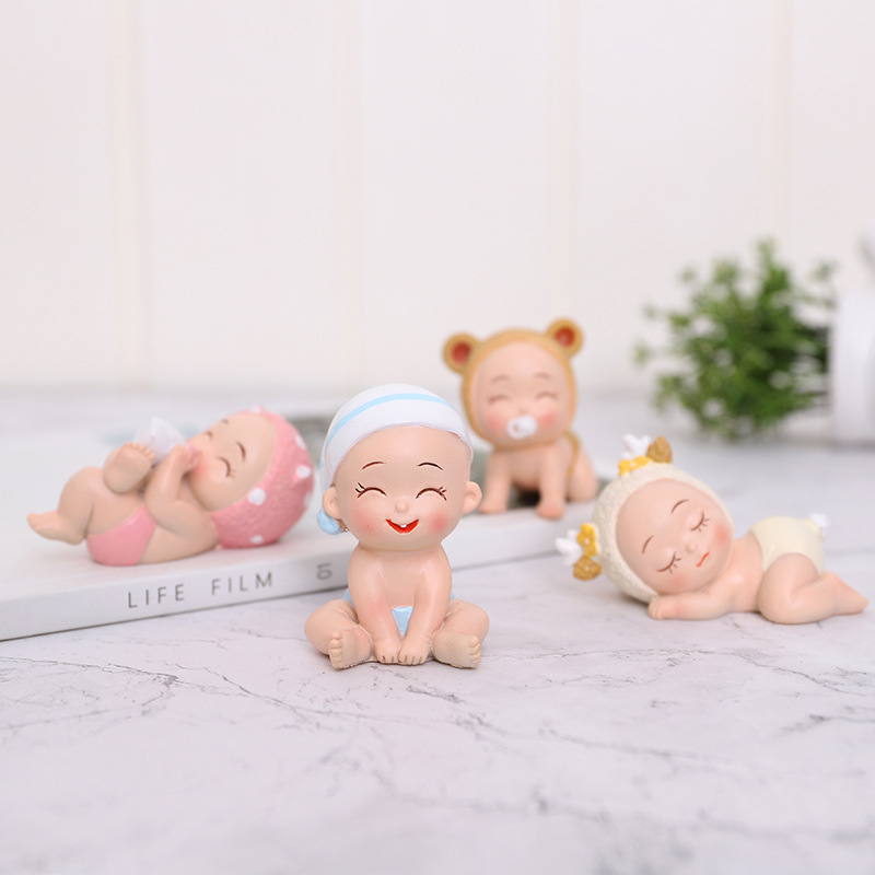 창조적 인 귀여운 아기 수지 케이크 장식 zakka 생일 선물 보석 도매라면