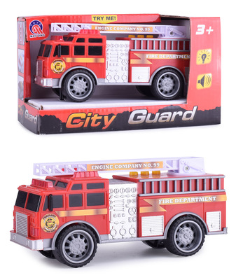 厂家直销儿童电动玩具车闪光音乐仿真车模型消防车警车救护车玩具|ru