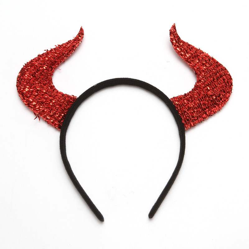 Halloween cabeza hebilla tocado diadema horquilla cuerno diadema tenedor Halloween decoración decoraciones de la Danza del partido