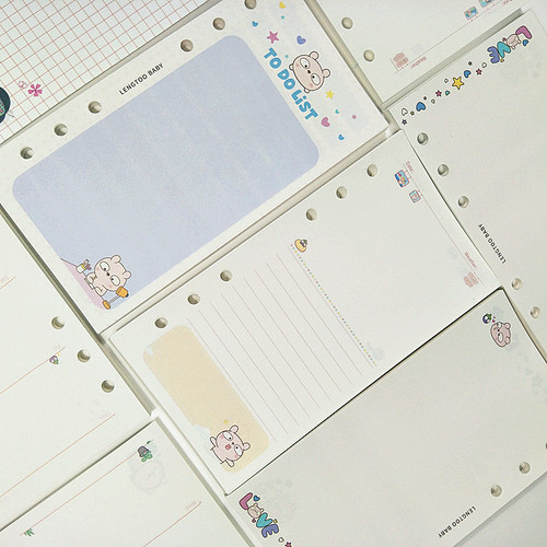 Loose-leaf notepad A6 standard 6-hole loose-leaf notebook inner core notebook replacement core color replacement inner pages