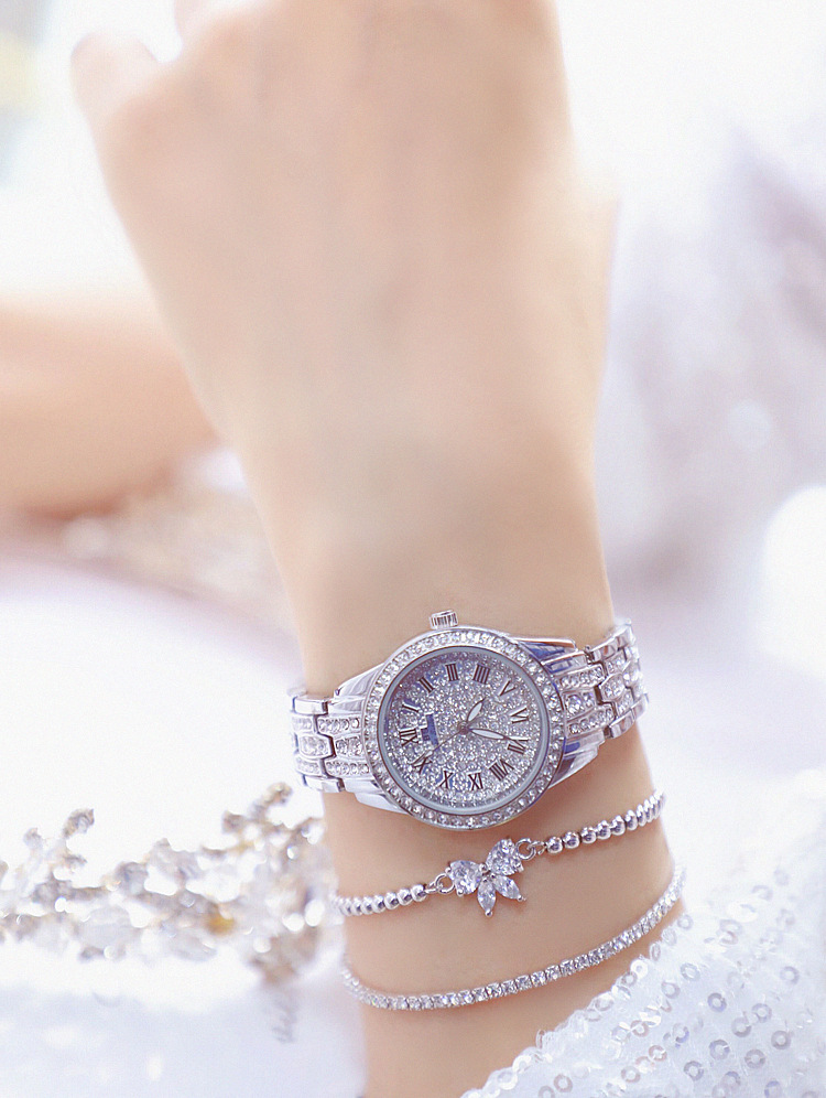 Gold Full Diamond Women's Watch