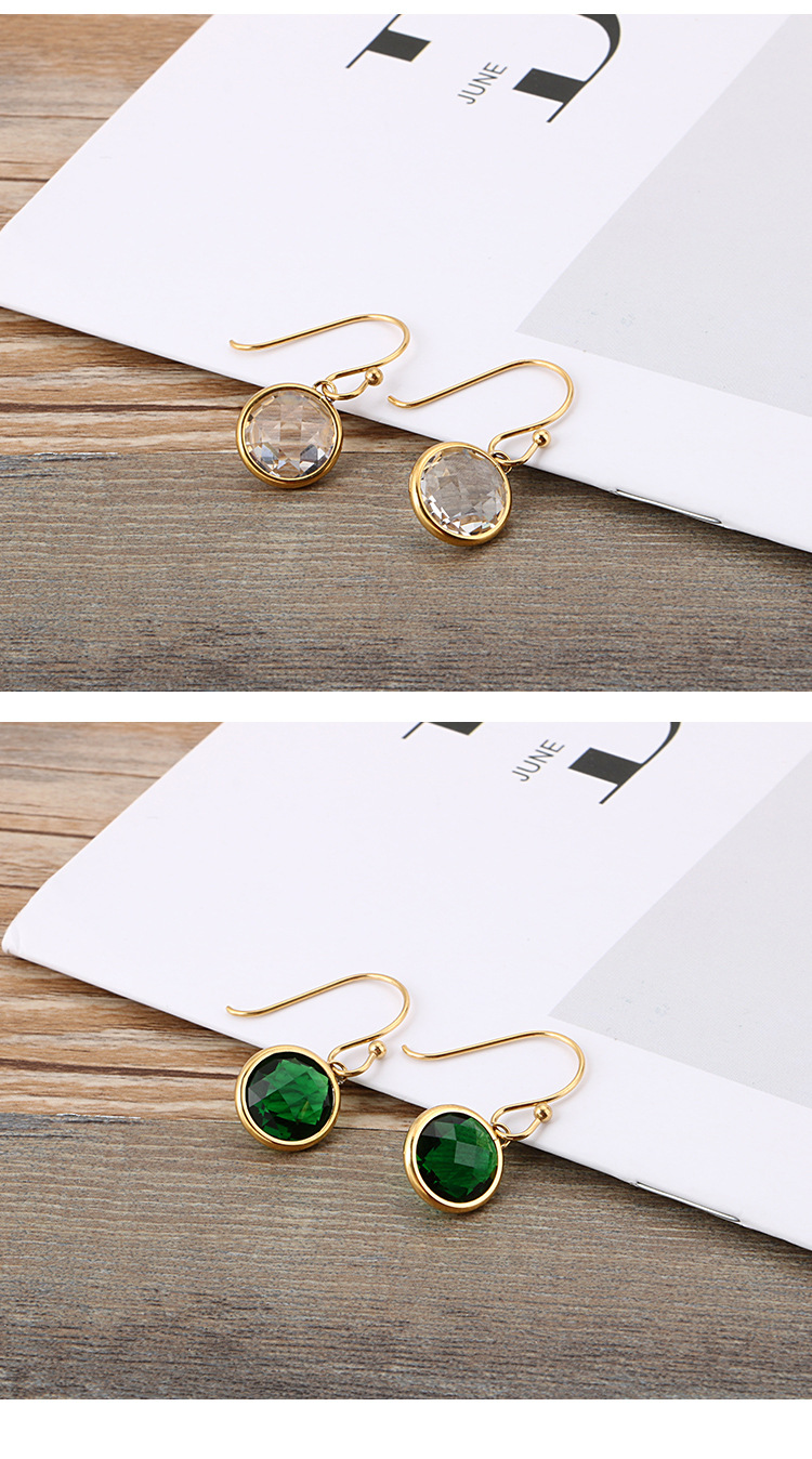 Korean Style Style PVD Coated 18K Gold Plated Geometric Titanium Steel Korean Style Waterproof Non Tarnish Earrings
