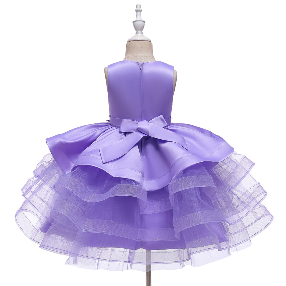 Nuevo Vestido Para Niños Vestido De Princesa Niñas Pettiskirt Niña De Las Flores Ceremonia De Boda display picture 11