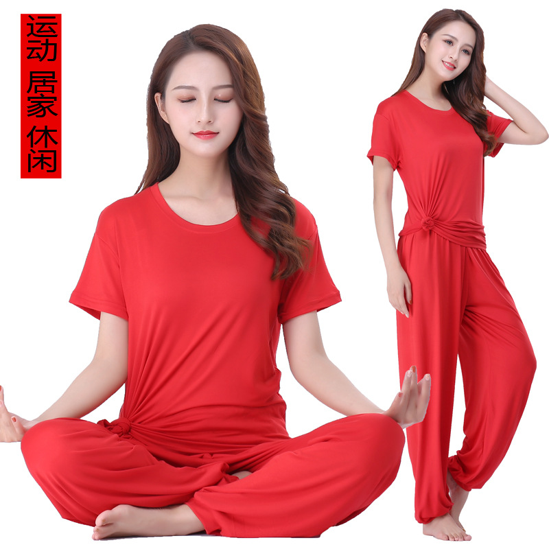 New Pyjamas Easy Yoga suit suit lady T-shirt Women's wear motion Casual Wear Knickers men and women