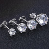 Zirconium, earrings, fashionable accessory, crystal earings, jewelry, silver 925 sample, European style, wholesale