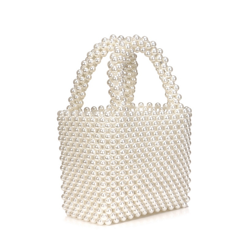 New Ladies Pearl Bag Fashion Handbag Hand-beaded Woven Bag Wholesale Nihaojewelry display picture 13