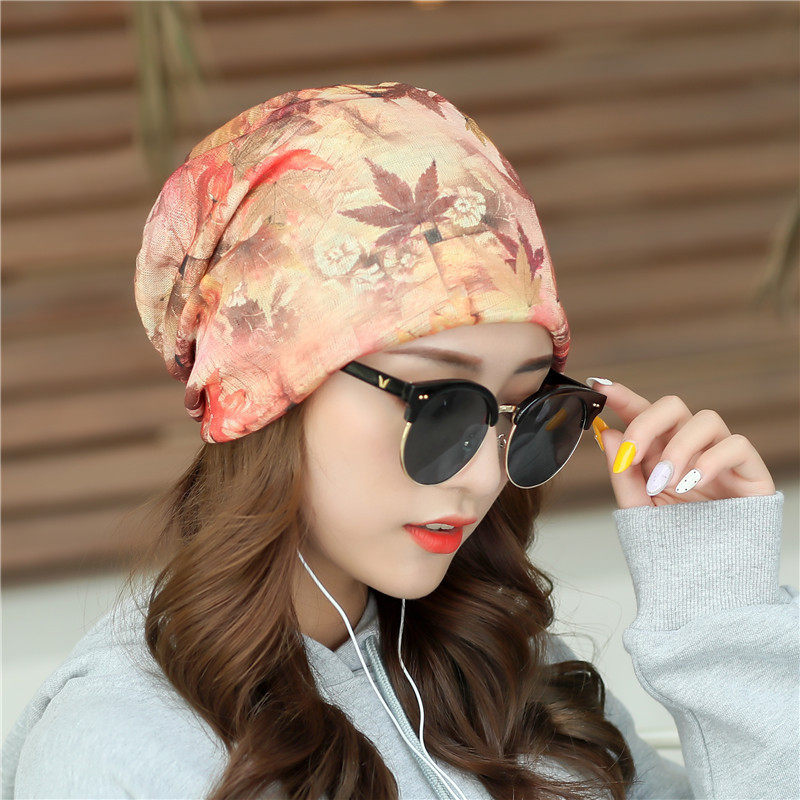 Hat Women's Spring and Summer Bare Head Breathable Chemotherapy Hat Women's Thin Scarf Moon Nightcap Indoor Yoga Hat Pregnant Women's Head Baotou Hat