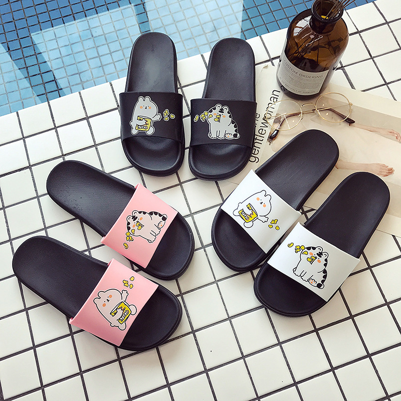 拖鞋女夏外穿学生韩版卡通可爱萌系撒狗粮少女心室内时尚防滑凉拖