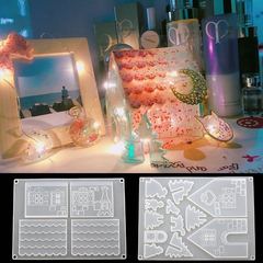 Delightful Christmas House Crystal Droplet Silicone Mold DIY High Mirror Finish Manufacturer Sales Materials