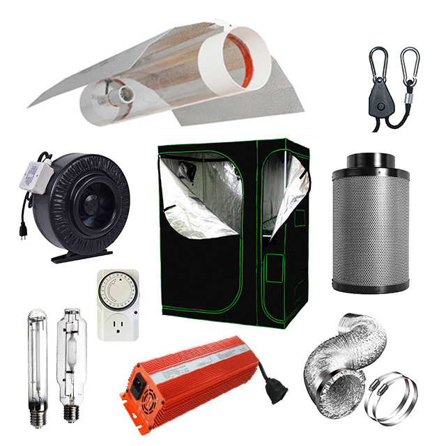 植物生长帐篷温室照明水培补光灯罩灯管镇流器风机碳过滤器通风管