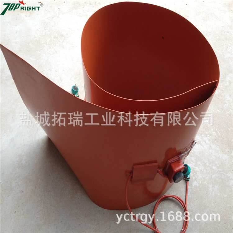 供应可调式旋钮温控油桶加热器 200升硅橡胶油桶加热带 电热带