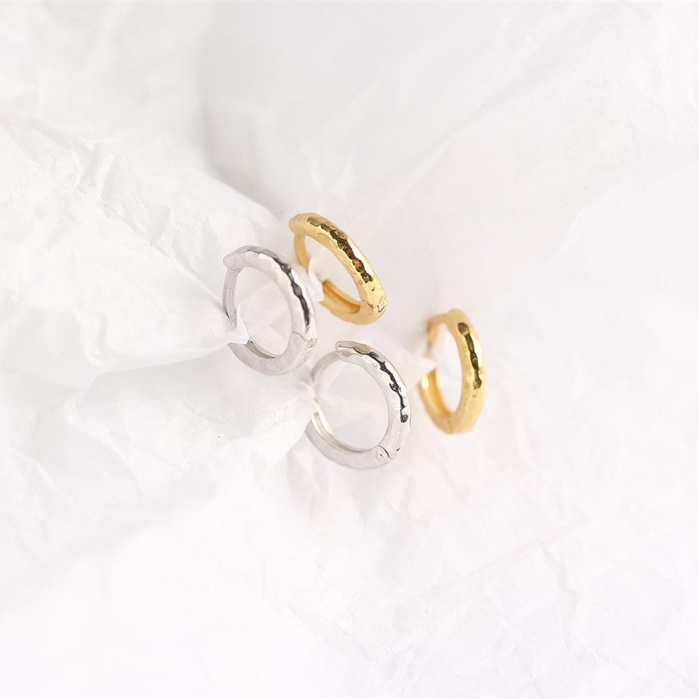 3g Weight No Inlaid Inlay Material Earrings Classification Wedding, Travel Occasion Geometric Pattern Unisex Gender Plating Design Fashion Style White, Gold Color Yhe0151 S925 Sterling Silver Baroque Style Geometric Irregular Pattern Earrings 6