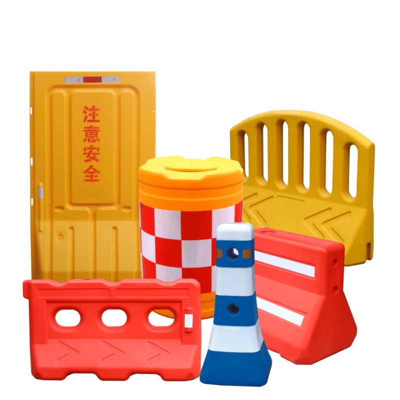 三孔水马防撞桶1.8米围挡隔离墩滚塑水马塑料1.5围栏注水市政护栏