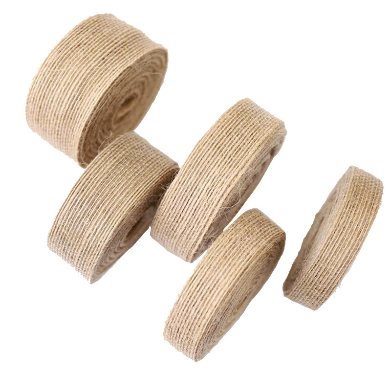 Jute ribbon fish silk hemp rope jute braided belt hemp rope DIY handmade hemp rope hemp belt 10 m roll