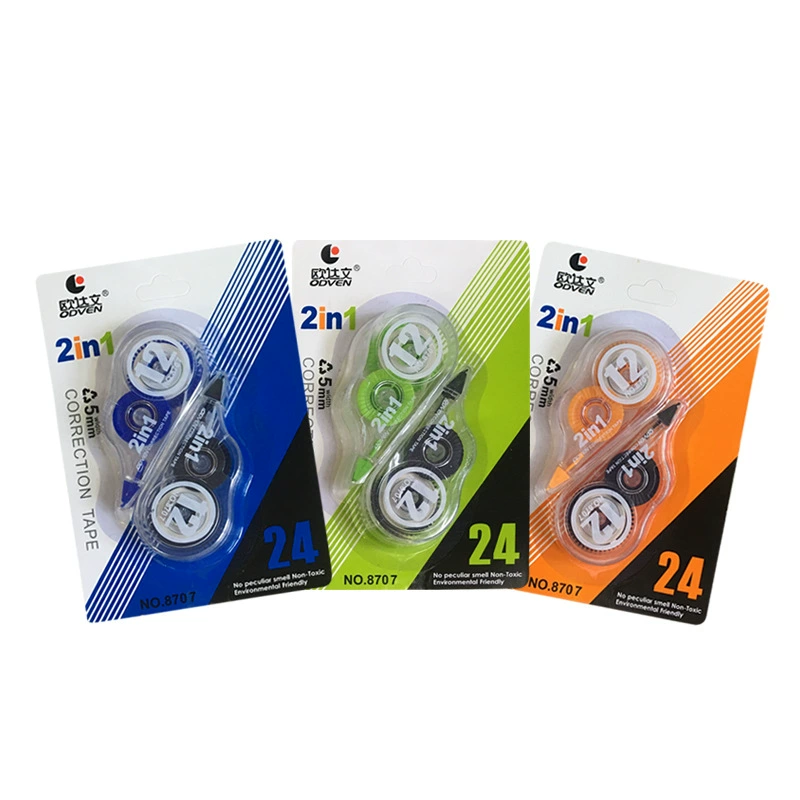 Odawen [Correction tape 8707# 2-in-1 student correction tape correction fluid office study stationery]