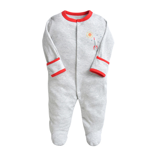 Foreign trade ins aliexpress wish three-piece set of cotton foot-wrapped baby rompers, newborn long-sleeved jumpsuit