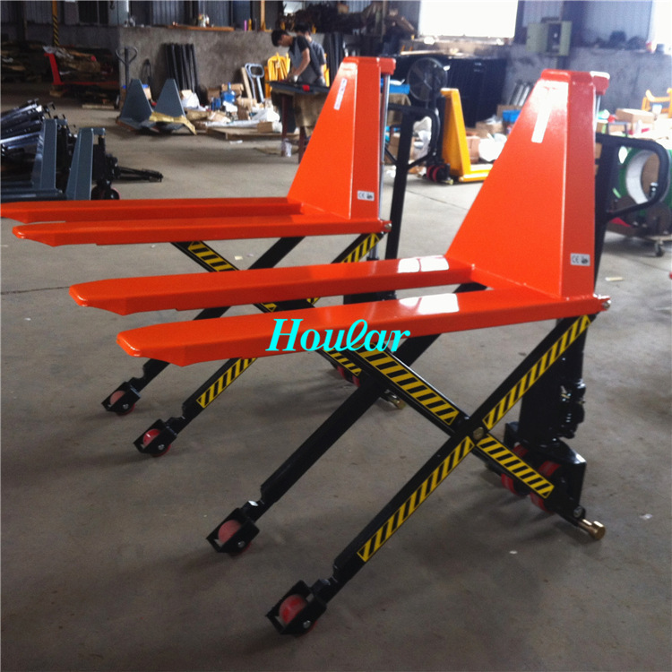 直销MD-H10/15高行程叉车 手动剪式升高搬运车剪刀叉式叉车