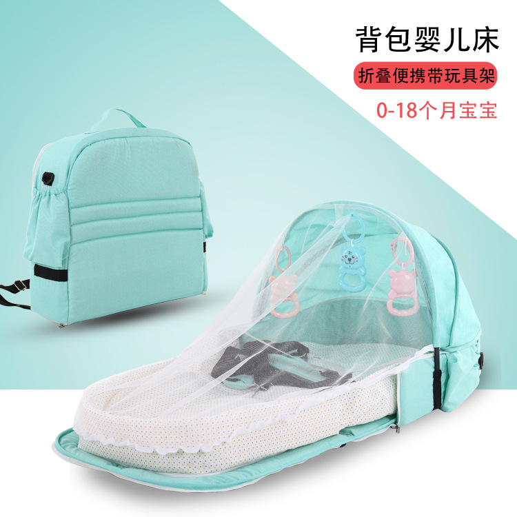 Cuna biónica portátil plegable y desmontable, anti-mosquitos para viajes, cuna dentro de cuna multifuncional para bebés image 10