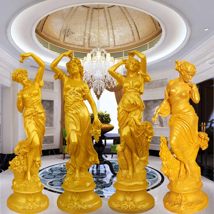玻璃钢欧式人物雕塑酒店别墅软装摆件四季神天使工艺品西方人雕像