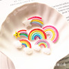 Rainbow epoxy resin with accessories, phone case, children's hair accessory, slime, handmade