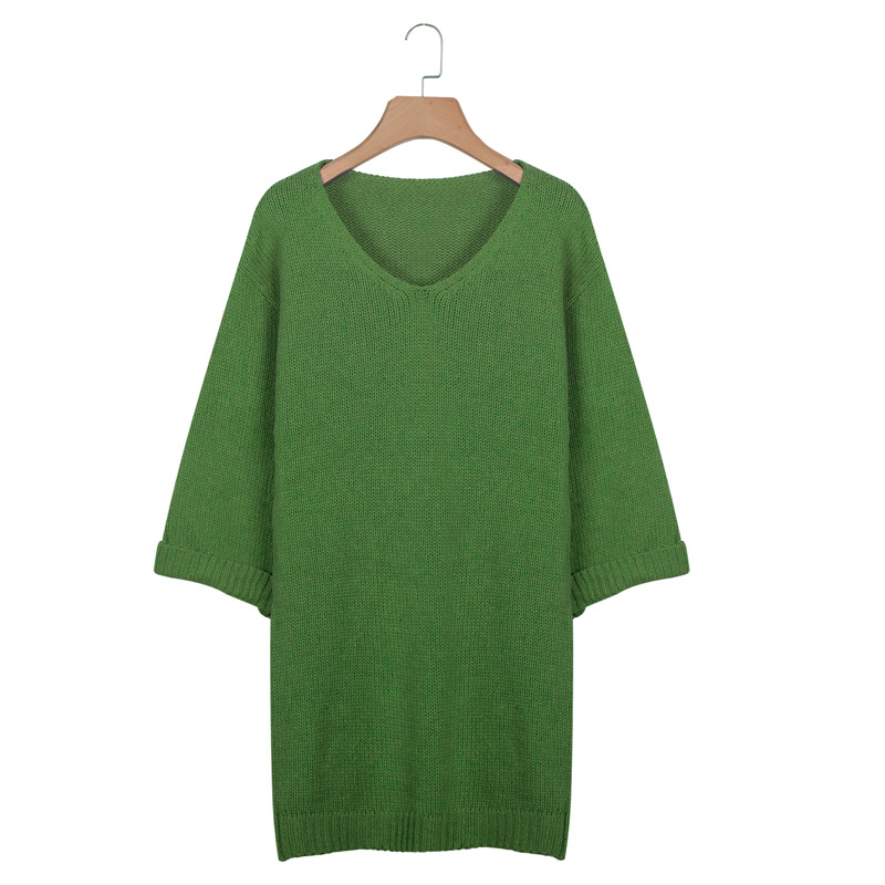 new casual loose solid color sweater NSLK11393