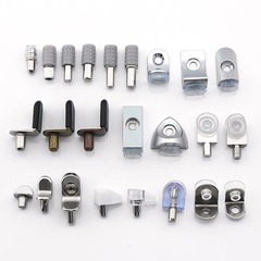 Factory iron furniture cabinet stainless steel with adhesive layer plate support, zinc alloy seven-word suction cup glass layer plate support