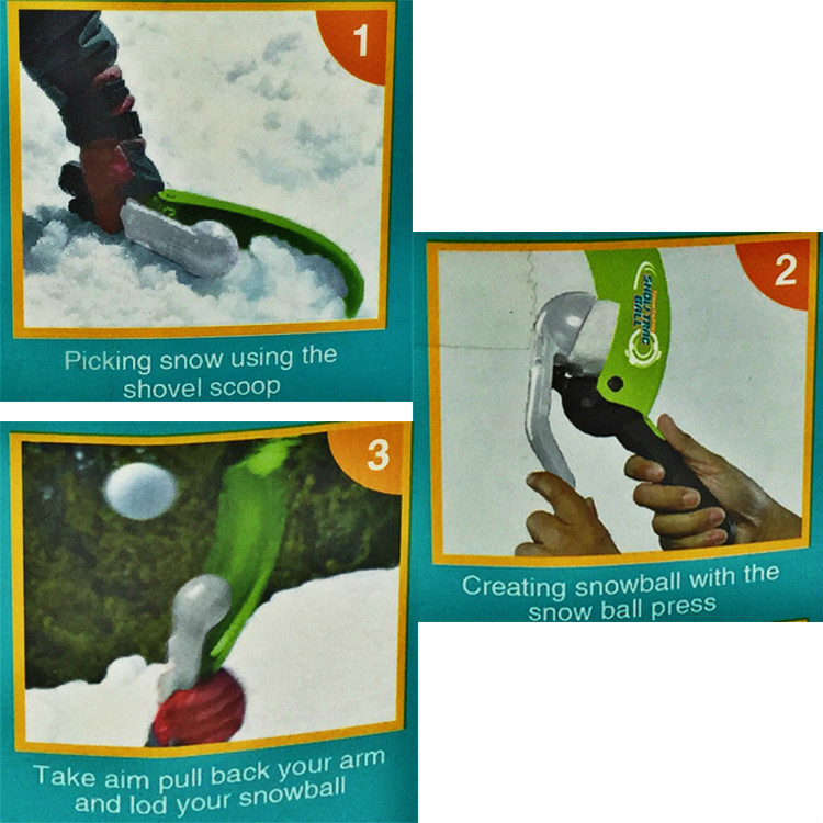 Comercio exterior para niños deportes al aire libre y juguetes de ocio regalo 2 en 1 bola de nieve palo bola de nieve lanzando clip de bola de nieve