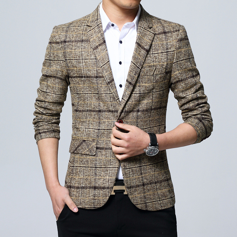 Men s suits knitted casual suit jacket s...