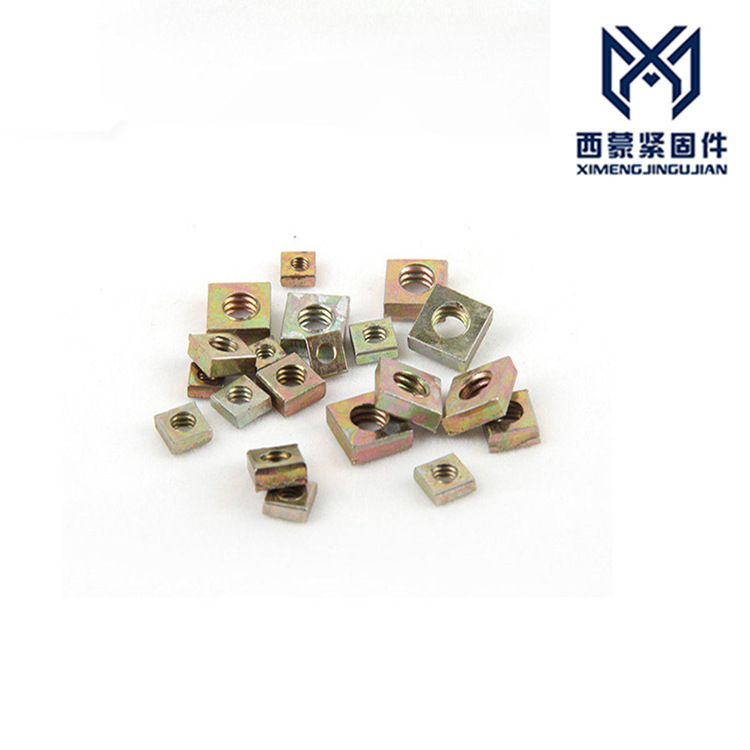 厂家直销四方螺母 方形螺母 GB39螺帽 方螺母 铁镀锌M3-M12
