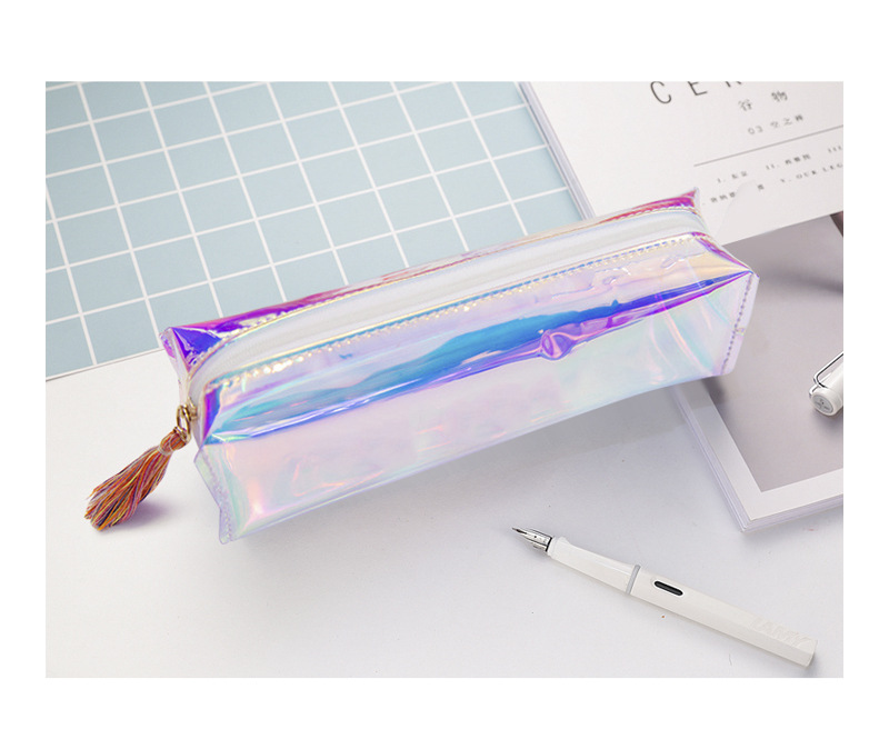 Fashion literary colorful transparent pencil case Korea pencil case school girl gift wholesale nihaojewelrypicture7