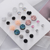 Fashionable jewelry, crystal earings, earrings, European style, wish, Amazon, ebay, 12 pair
