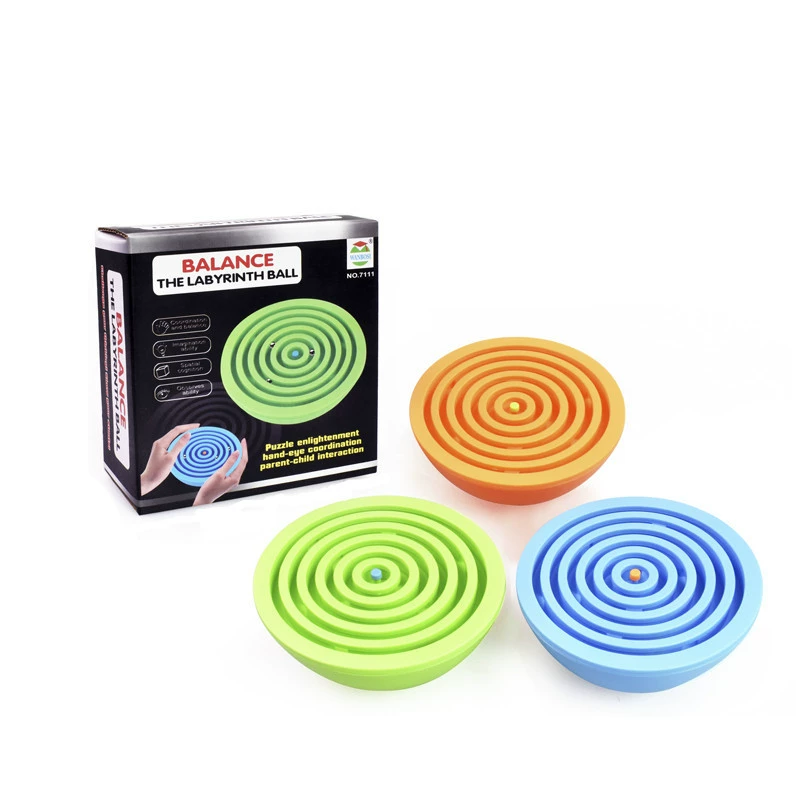 Intellectual three dimensional labyrinth, toy for training, 3D, teaches balance, attention training