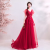 Red Bride Wedding Toast Wedding Thank you banquet wedding dress evening dress