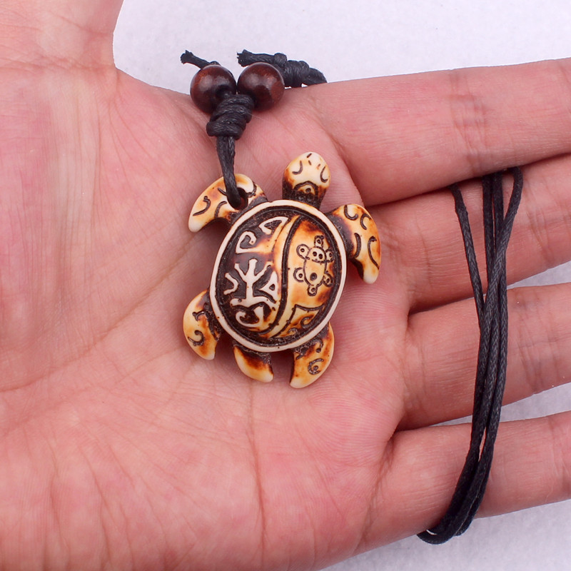 17g Weight Pendant Necklace Classification Beach Occasion Resin Material Tortoise Pattern Unisex Gender Ethnic Style Style Ethnic Style Tortoise Resin Unisex Pendant Necklace 4