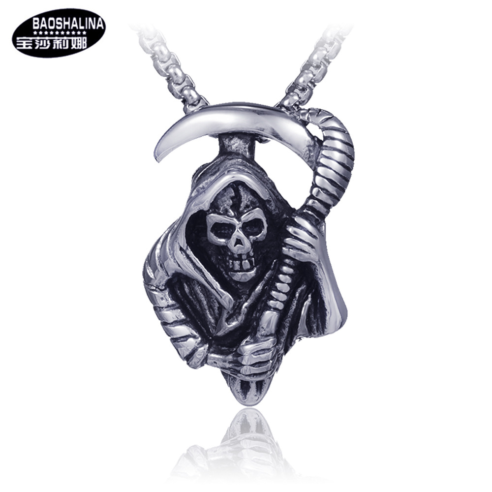 Retro necklace hip-hop style stainless steel