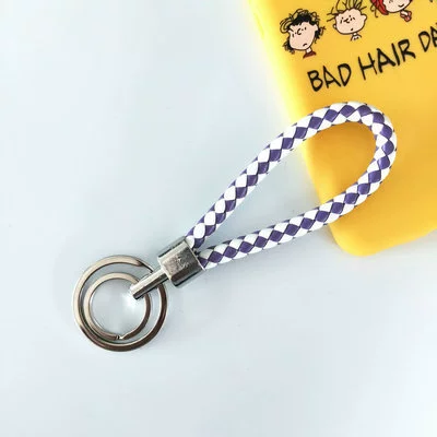 Woven keychain, polyurethane bag, pendant