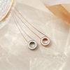 Necklace, fashionable universal chain for key bag , silver 925 sample, Korean style, simple and elegant design