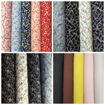 網絡爆款不透雪紡彈力皺服裝面料布料印花 薄柔軟連衣裙面料