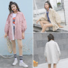 减龄的廓形娃娃风衣 韩版薄款宽松显瘦九分袖休闲中长款外套女|ms