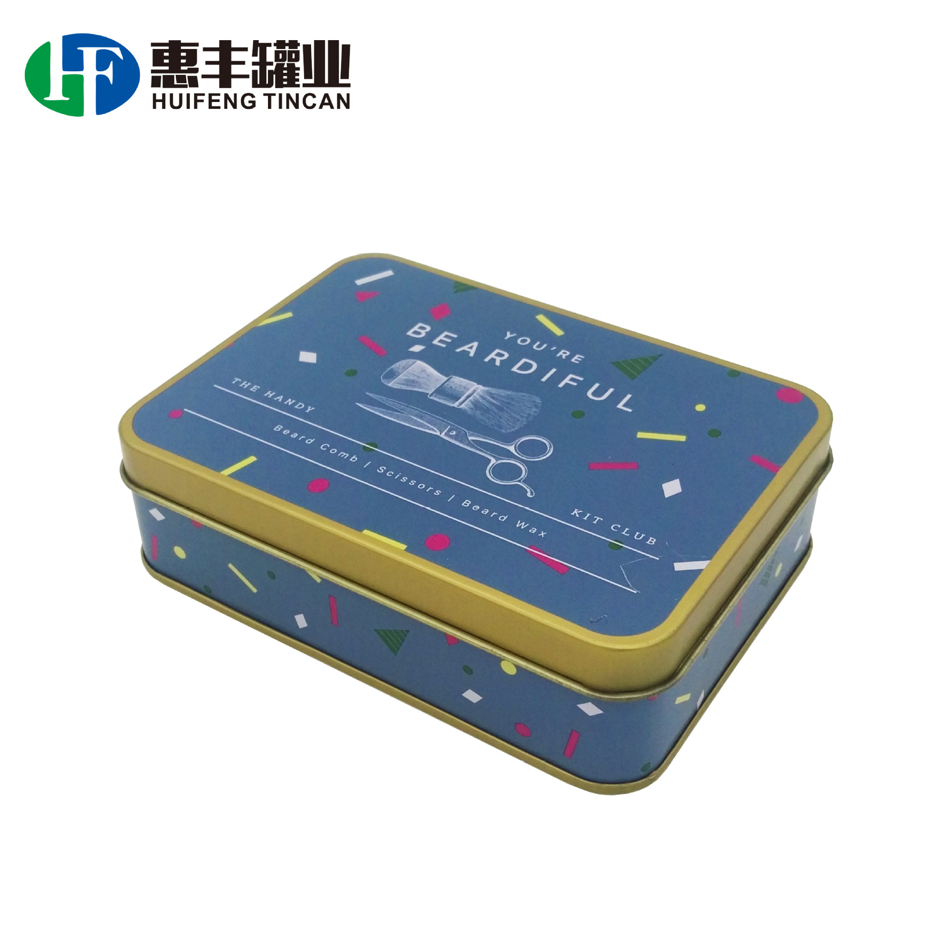 长方形天地盖铁盒圣诞节收纳盒针线家庭储物罐首饰盒化妆TIN BOX