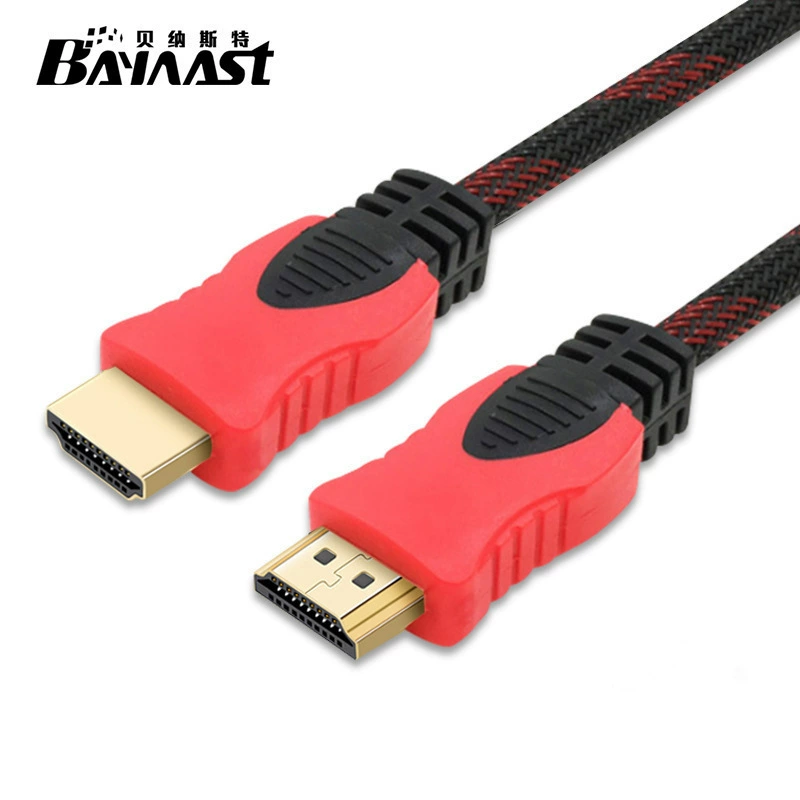 Производители на складе красный и черный кабель HDMI 3D1.4 версия HD приставка ТВ компьютер HD кабель