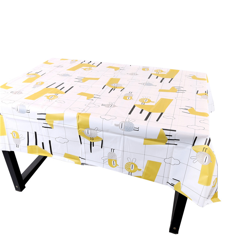 創意圖案耐高溫環保健康桌布 PEVA桌布防水易打理桌布可定制logo