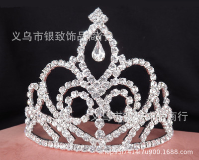 【厂货通】义乌厂家19新款大皇冠 流行饰品 新娘头饰婚纱礼服配饰
