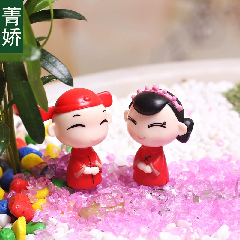Пара кукла Жених Невеста Свадебные украшения микро-ландшафт украшения Креативные украшения ремесла