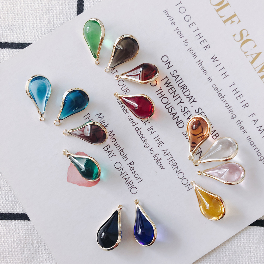 20g Weight Pendant Jewelry Making Type Zircon Inlay Material DIY Jewelry Accessories Classification 10 PCS/Package Quantity Glass Material Water Droplets Pattern Inlay Design Simple Style, Classic Style Style 10 PCS/Package Glass Zircon Water Droplets Pendant 3