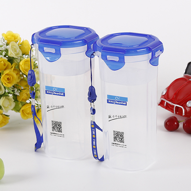 批发锁扣杯方形高透明 塑料包装水杯印刷广告商标 出差旅行洗漱杯|ms