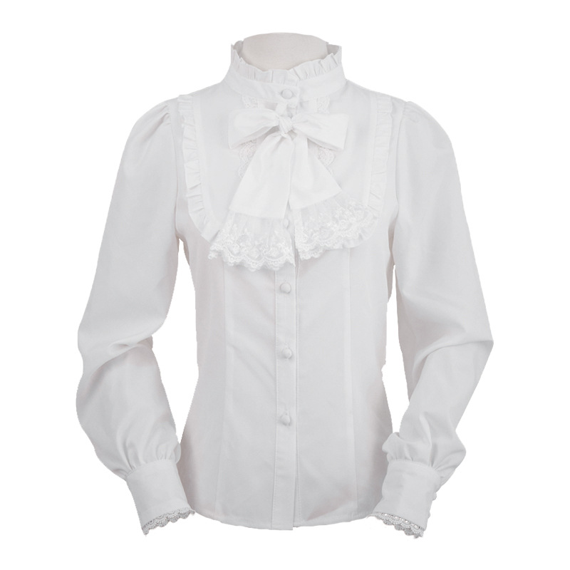 Lolita camisa diseño original japonés lindo slim fit adelgazamiento puff manga bottoming camisa Lolita camisa interior