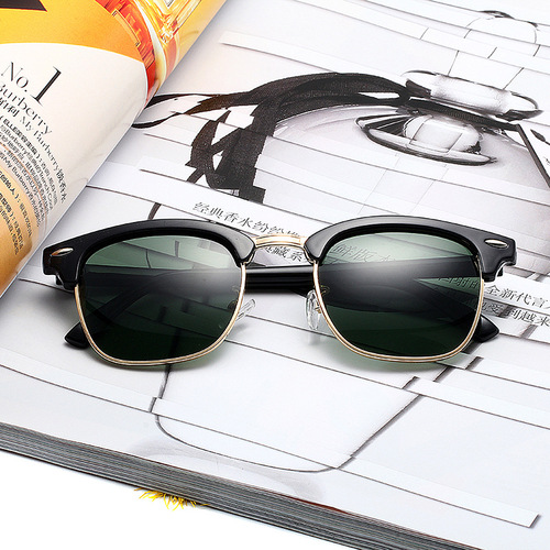 Retro polarized sunglasses, classic rice stud sunglasses, men and women, universal trendy sunglasses wholesale 3016