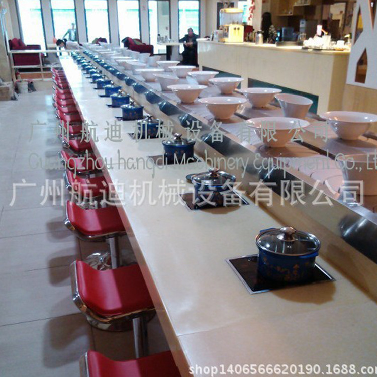 厂家直供 旋转火锅设备 回转火锅设备回转 火锅输送设备 可定  制
